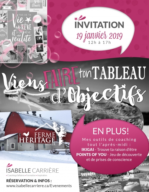 Atelier tableau d'Objectifs 2019